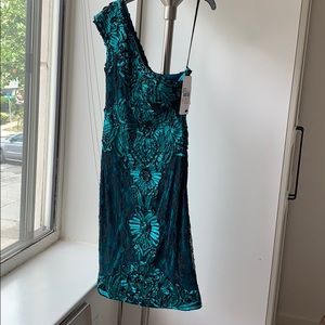 Sue Wong Nocturne green cocktail dress size 2